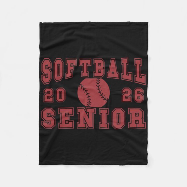 Softboll Senior Night Softboll Senior 2026 examen Fleecefilt (Framsidan)
