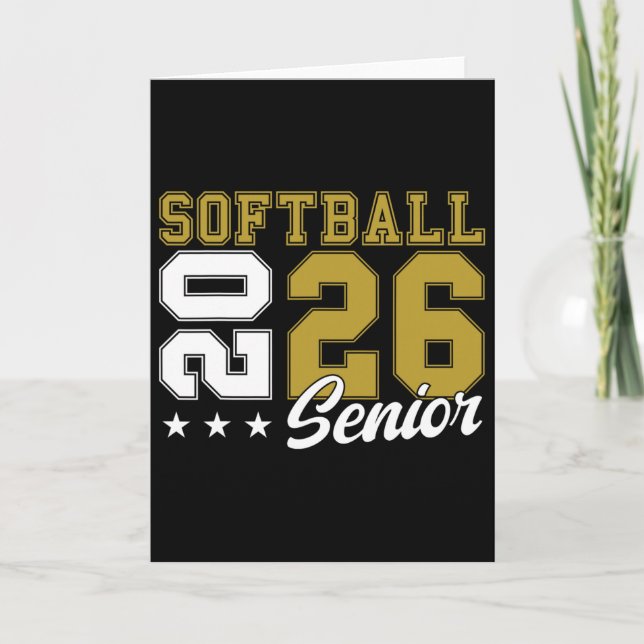 Softboll Senior Night Softboll Senior 2026 Examen Kort (Framsida)