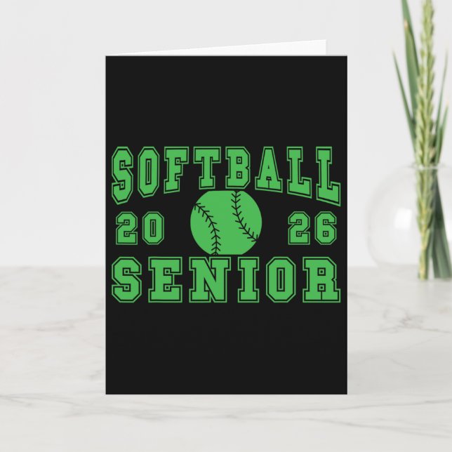 Softboll Senior Night Softboll Senior 2026 Examen Kort (Framsida)