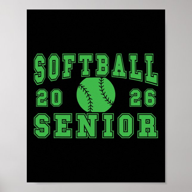 Softboll Senior Night Softboll Senior 2026 Examen Poster (Framsidan)