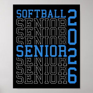 Softboll Senior Night Softboll Senior 2026 Examen Poster