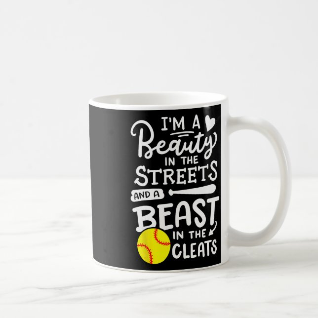 Softboll Softbollspelare  Kaffemugg (Höger)