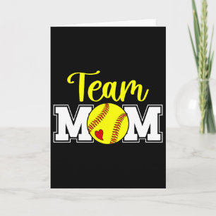 Softboll Team Mom Uppkännande Softboll Team Mama Kort