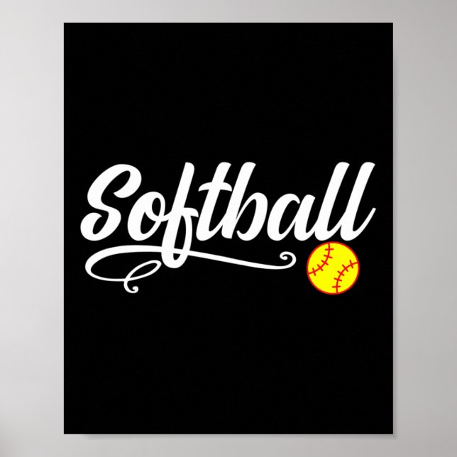 Softboll Tröja Present  Poster (Framsidan)