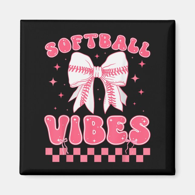 Softboll Vibes Softboll Couqette Groovy Softboll G Magnet (Framsidan)