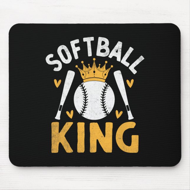 Softbollkung Catcher Pitcher Softbollspelare  Musmatta (Framsidan)