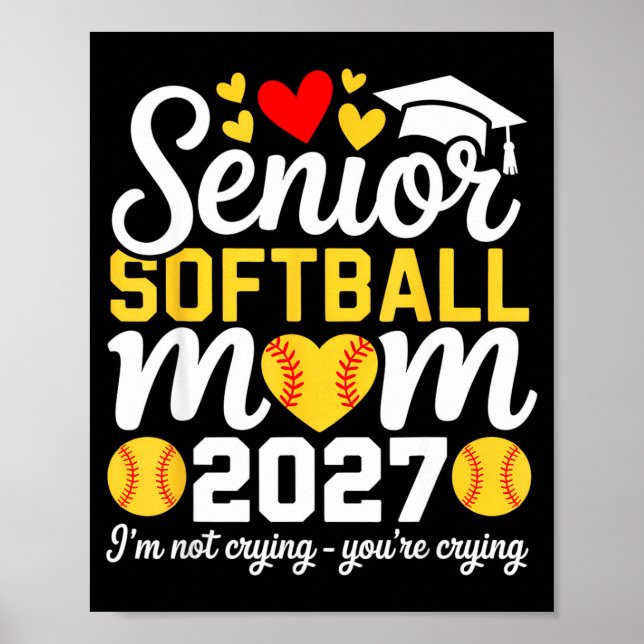 Softbollmamma klass 2027 avgångsklass examen poster (Framsidan)