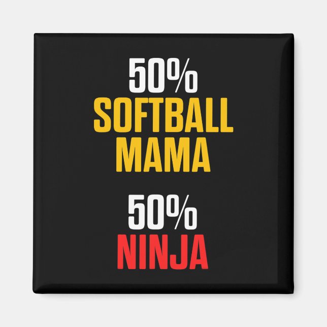 Softbollmamma Stolt mamma Lagspelare _1 Magnet (Framsidan)