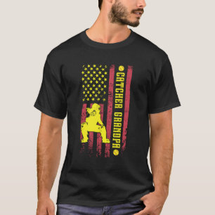 Softbollsfångande farfar till en softbollsfångare t shirt