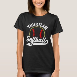 Softbollspelare LÄGG TILL NAMN Personlig Liga T Shirt