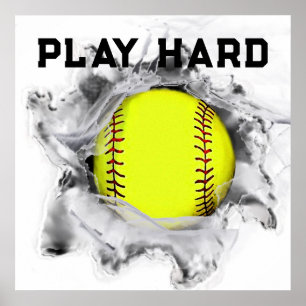 Softbollspelare Poster