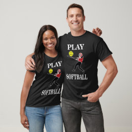 Softbollspelare Spelar Softboll T Shirt
