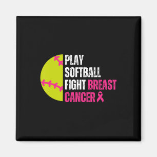 Softbollspelare Sportälskare Bröstcancer Medvetenh Magnet