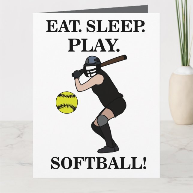 Softbollspelare Tränare Sportfest Kort (Framsida)