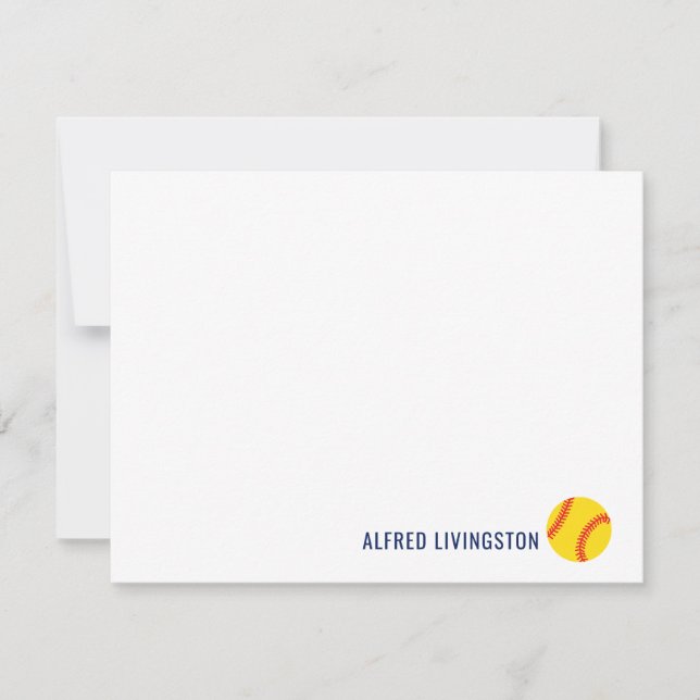 Softbollsskydd med Personlig Tack Kort (Framsida)