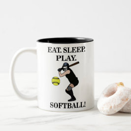 Softbollsspelare Två-Tonad mugg