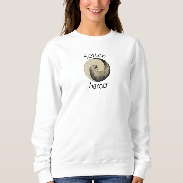 "Soften Harder" YinYang - Snake & Turtle Qigong T Shirt (Framsida)