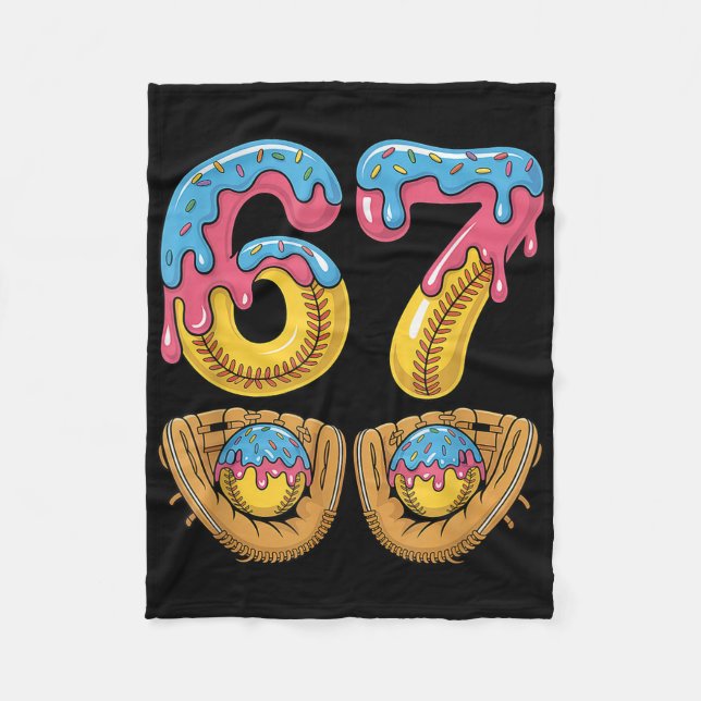 Softll 67 - Ice Cream Drip 67 Meme Funny Player  Fleecefilt (Framsidan)