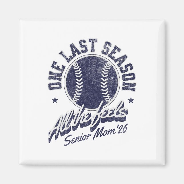 Softll Senior Mamma 2026 Distressed  Magnet (Framsidan)