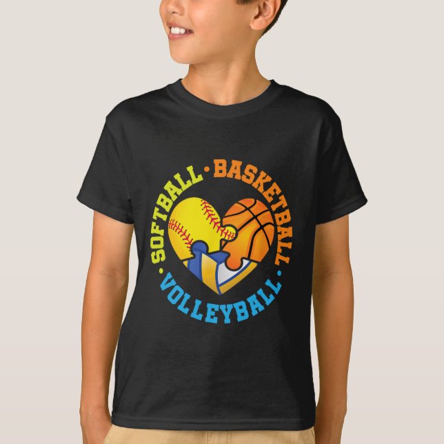 Softll Sketll Volleyll  T Shirt (Framsida)