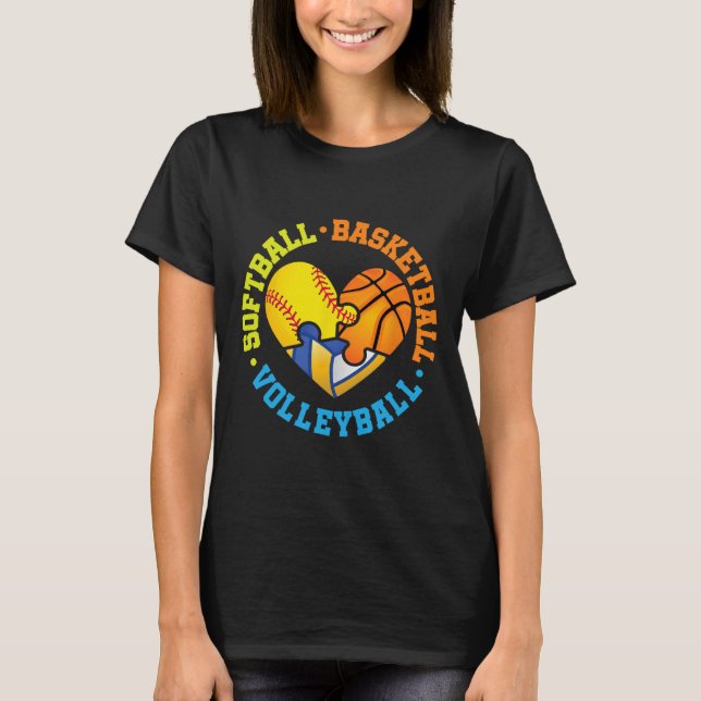 Softll Sketll Volleyll  T Shirt (Framsida)