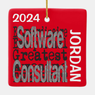 Software Consultant Extraordinaire ANPASSNINGSBAR Julgransprydnad Keramik