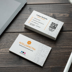 Software Developer Business Modern enkel vit Visitkort