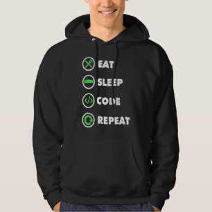 Software Developer Computer Coder Eat Sats Code R Hoodie