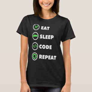 Software Developer Computer Coder Eat Sats Code R T Shirt