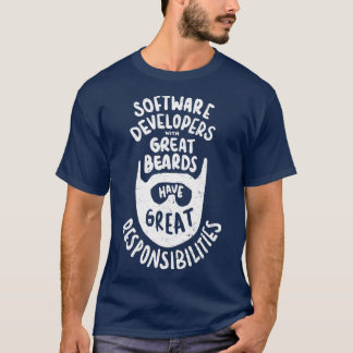 Software Developer Computer Scientist Beard Funny T Shirt