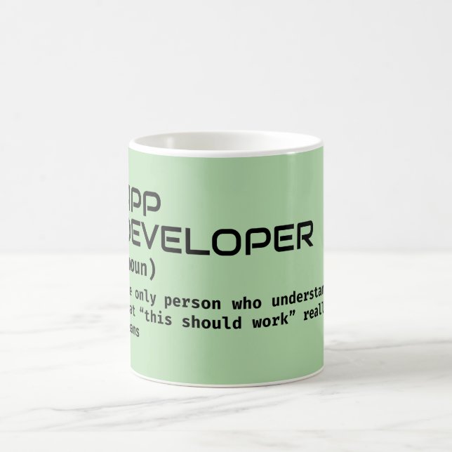 Software Developer Definition Coffee Mugg (Center)