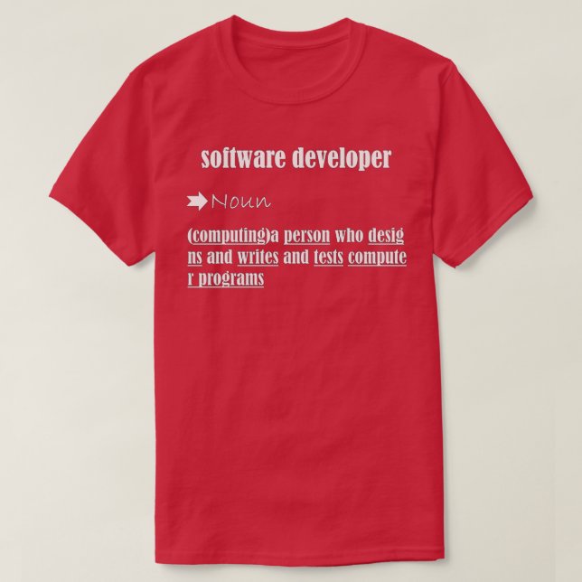 SOFTWARE DEVELOPER DEFINITION GIFTCODERCOMPTURBEST T SHIRT (Design framsida)