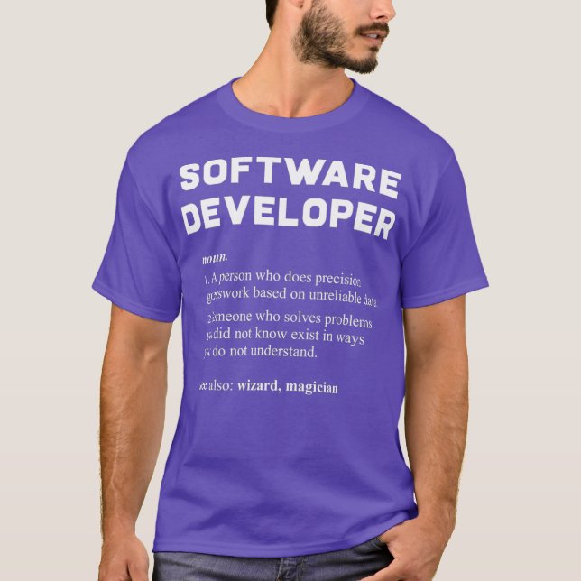 Software Developer Funny Dictionary Definition T Shirt (Framsida)