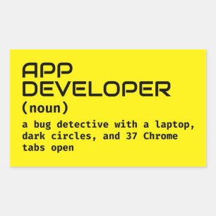 Software Developer Humor-fästare Rektangulärt Klistermärke