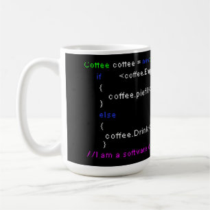 Software Developer PC Coffee Drink Code E Kaffemugg