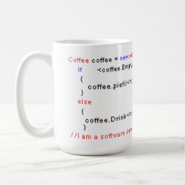 Software Developer PC Coffee Drink Code E Kaffemugg