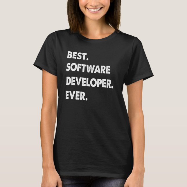 Software Developer Profession Best Software Develo T Shirt (Framsida)