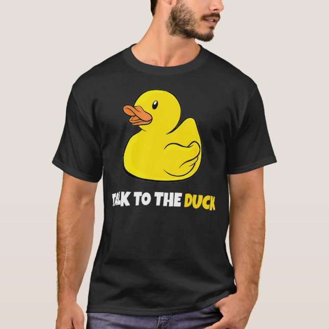 Software-Developer Programming Rubber Anka Debuggi T Shirt (Framsida)