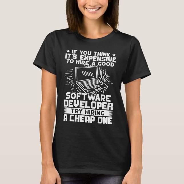 Software Developer Prova att hyra en Billigt en T Shirt (Framsida)