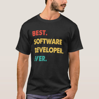 Software Developer Retro Best Software Developer E T Shirt