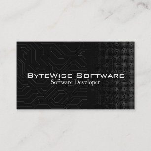 Software Developer Techno Modern QR-kod Visitkort