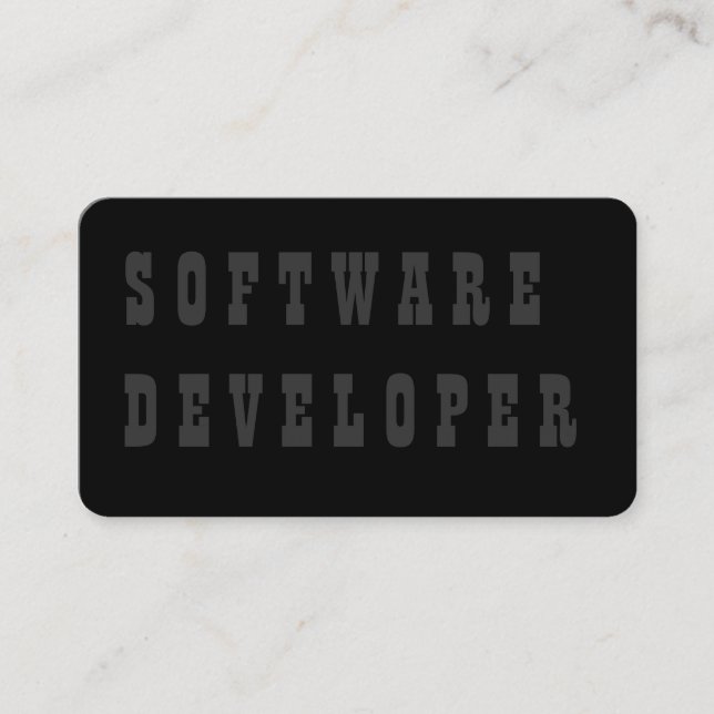 Software Developer Visitkort (Framsida)
