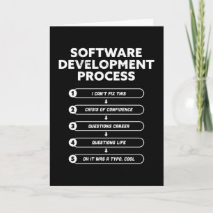 Software Development Processaa Funny Gift Kort
