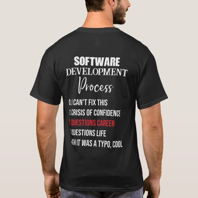 Software Development Processaa Python Programmer T Shirt (Baksida)