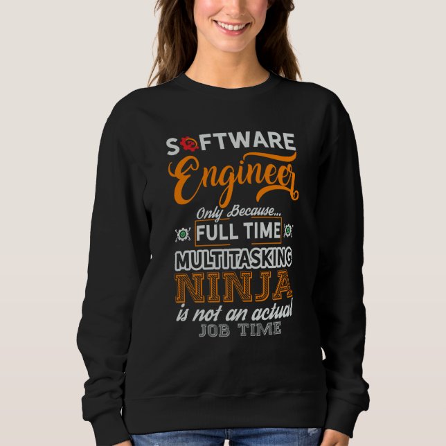 Software Engineer Coder Programmer  4 T Shirt (Framsida)