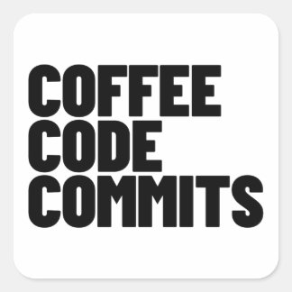 Software Engineer Life - Coffee Code Commits Devel Fyrkantigt Klistermärke