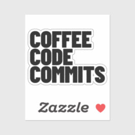 Software Engineer Life - Coffee Code Commits Devel Klistermärken