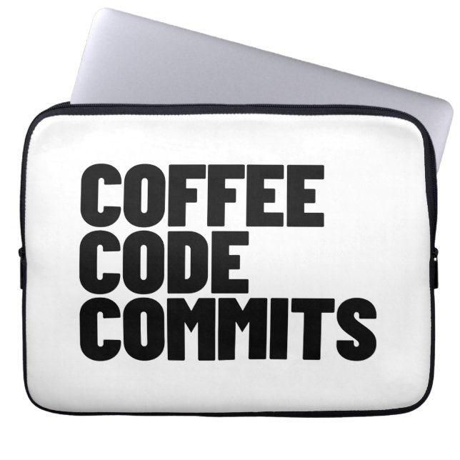 Software Engineer Life - Coffee Code Commits Devel Laptop Fodral (Framsidan)