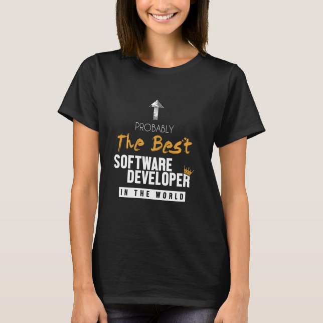 Software för bästa Software-Fullt i World Stack T Shirt (Framsida)