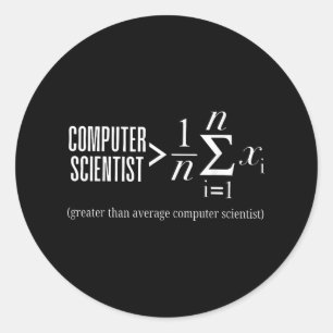 Software för Computer Scientist Math Programmer Co Runt Klistermärke